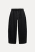 ZARA CARROT FIT PLUSH FLEECE TROUSERS